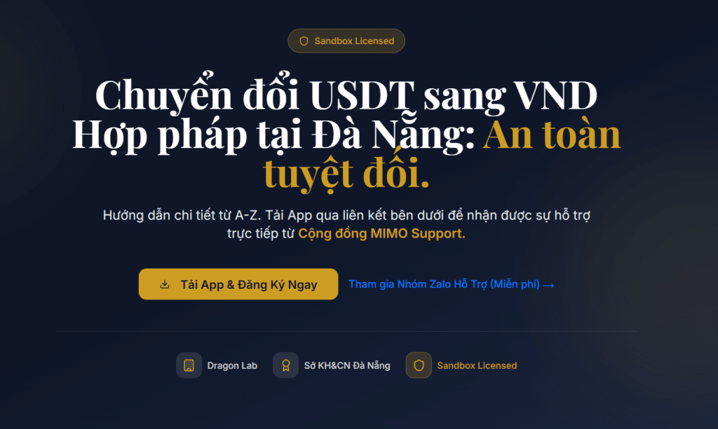 chuyển usdt sang vnđ hợp pháp