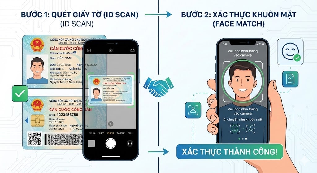 xác minh ekyc trên ứng dụng mimo dragonlab